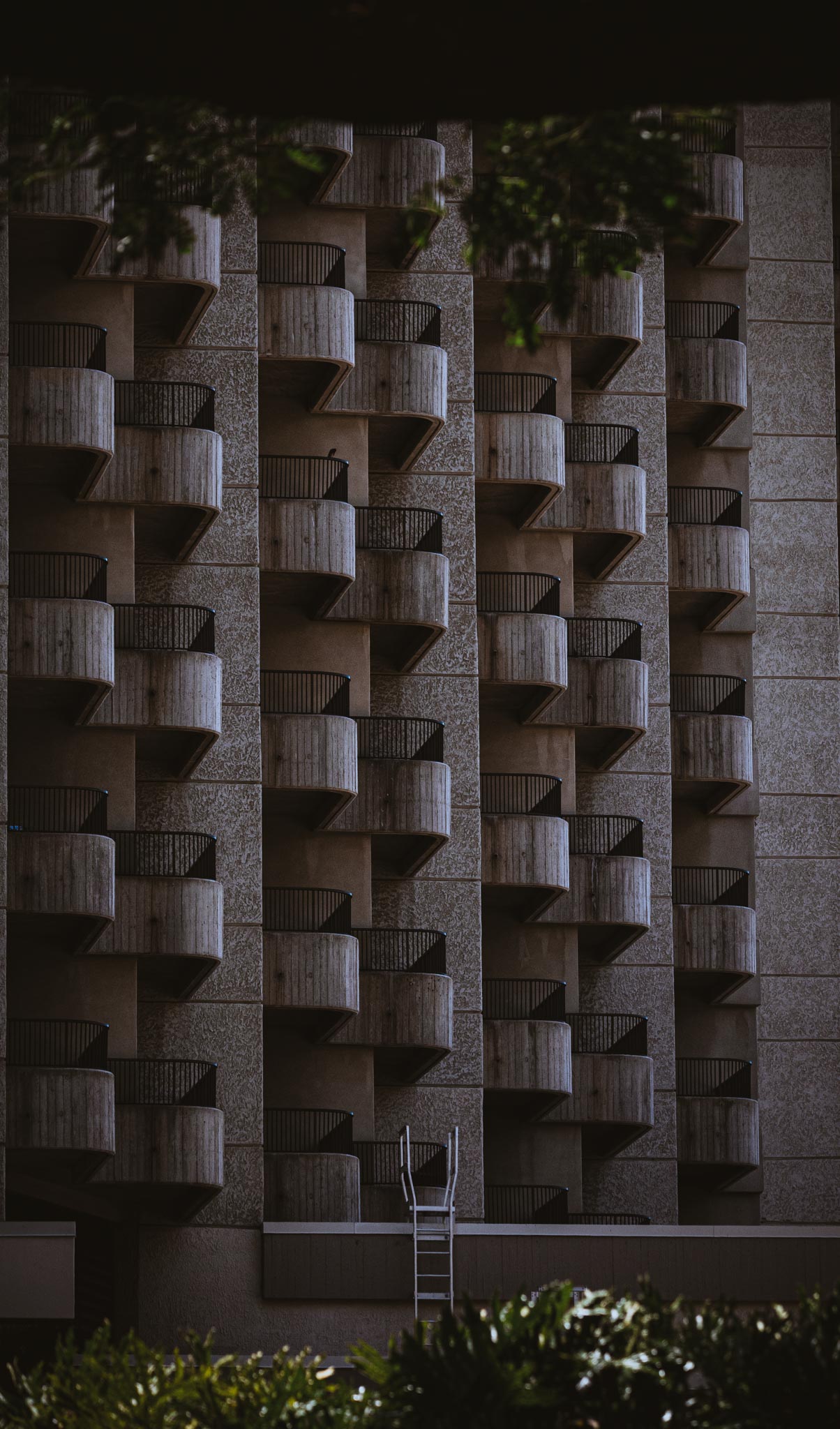 Repeating scalloped balconies